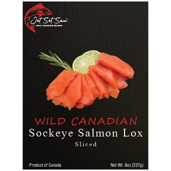 Wild Sockeye Salmon Lox (8oz / 226g each) - 20PK, (10lb / 4.5kg total)