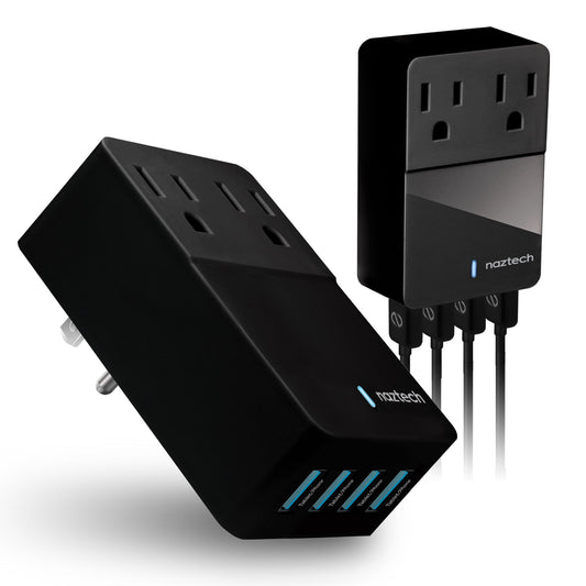Naztech Fast Multi-Device Charger- 2 Outlets + 4 USB Port