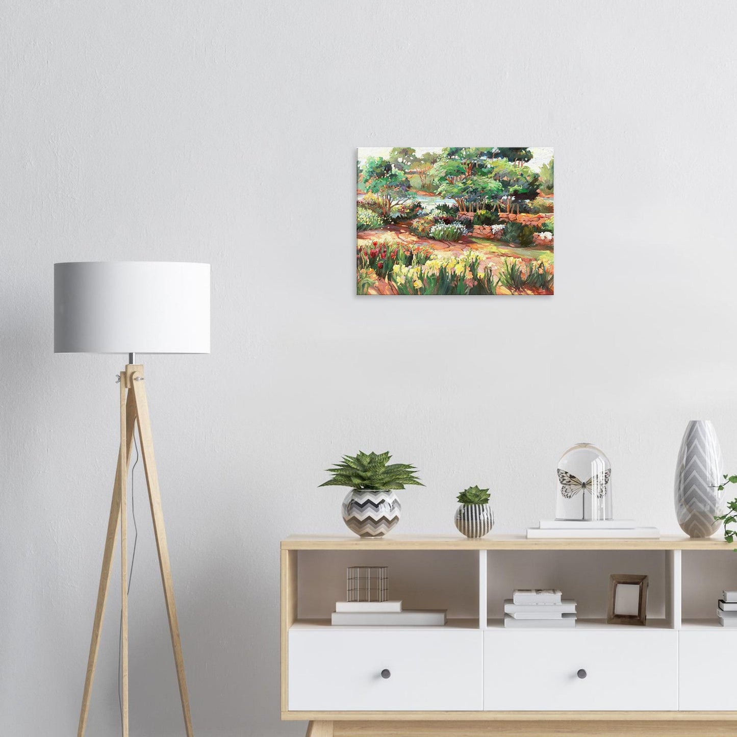 'Garden Symphony' Floral I 18x24 inch Art Print on Canvas I Original Artwork by American Artist Barbara Cleary