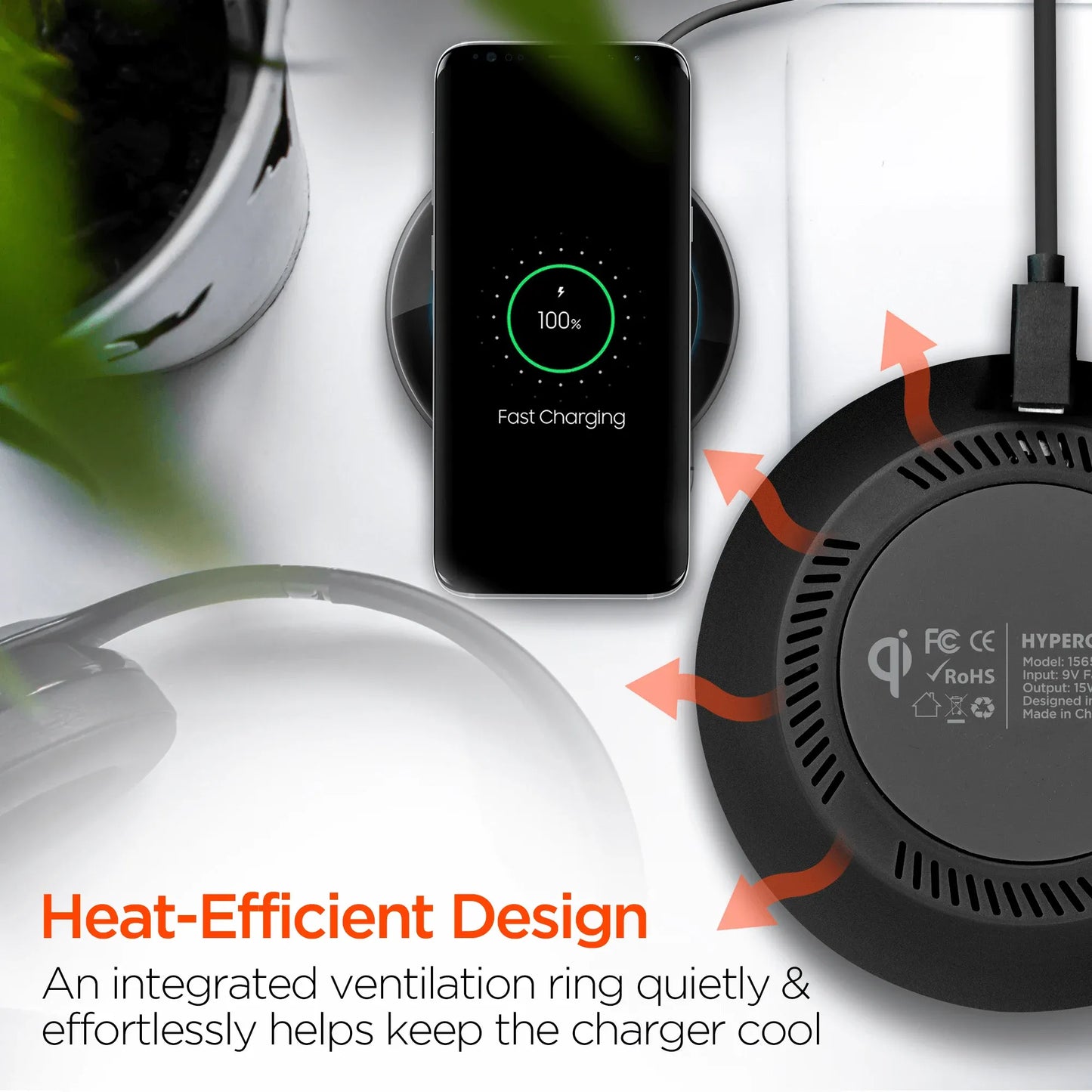 HyperGear ChargePad Pro 15W Wireless Fast Charger USB-C