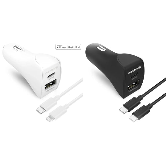 Naztech 20W USB-C PD+12W USB Car Charger