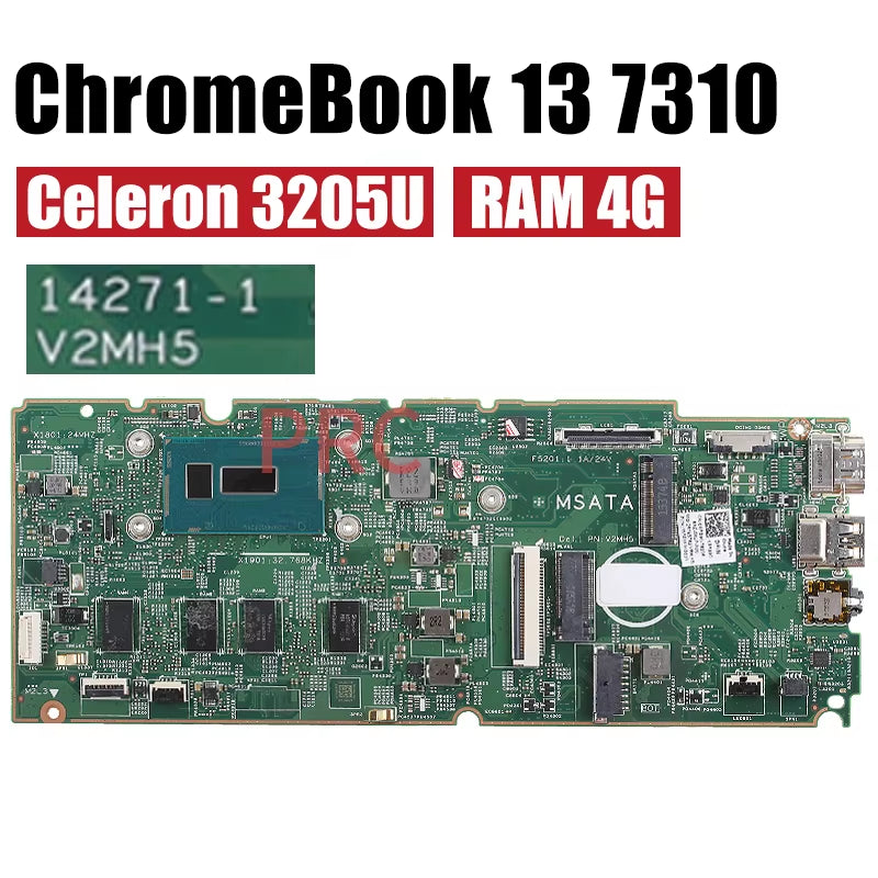 For  Chromebook 13 7310 Laptop Motherboard 14271-1 3205U I3-5005U I5-5300U RAM 4G 8G CN-0CP1FV 037T32 Notebook Mainboard