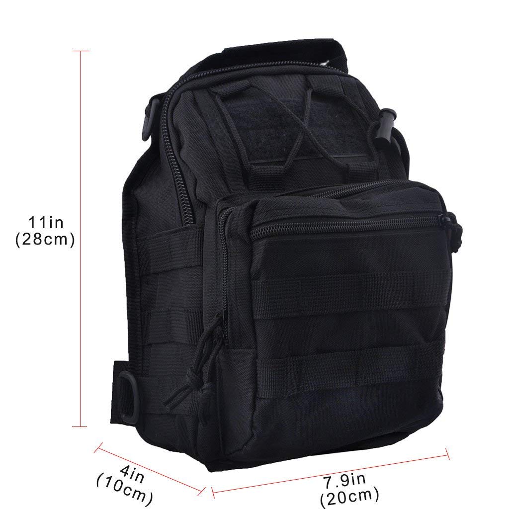 JupiterGear Tactical Military Sling Backpack Shoulder Bag Molle Outdoor Daypack Backpack with Adjustable Strap