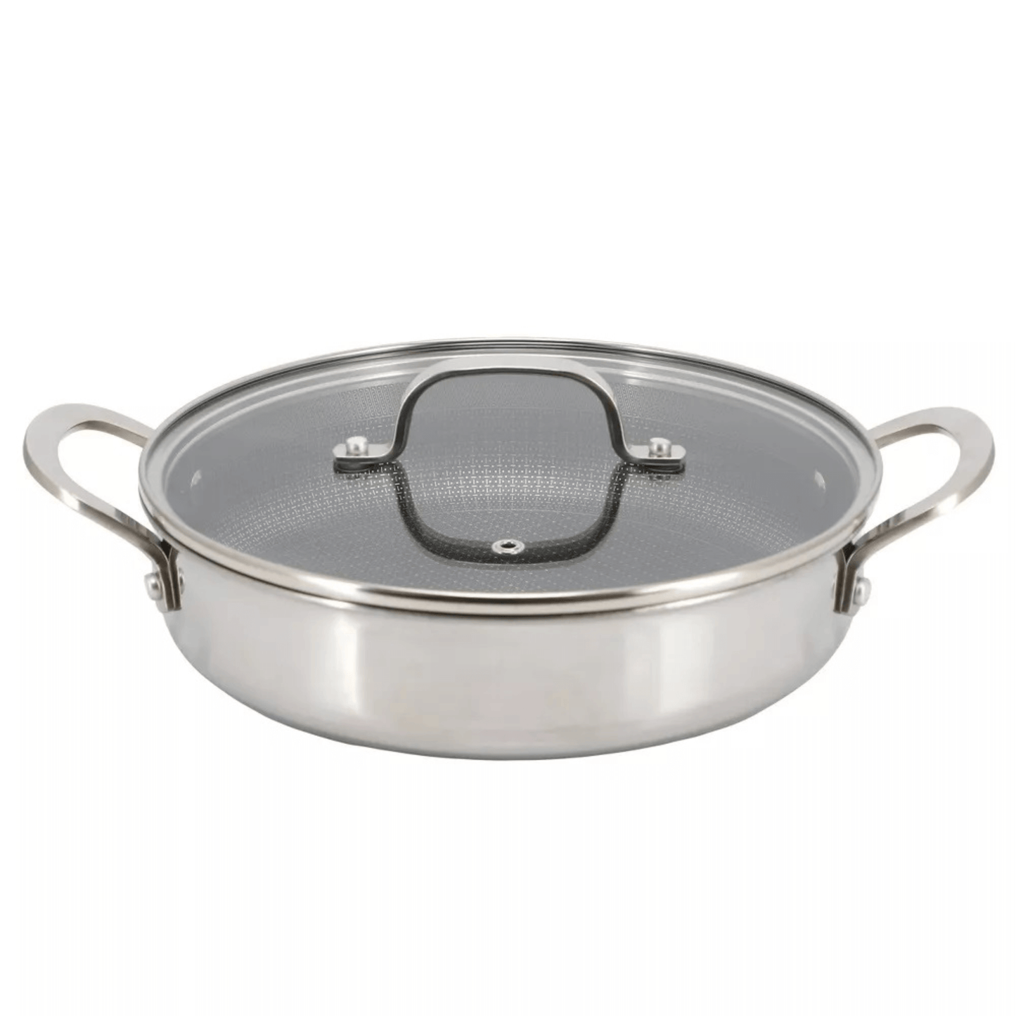 Better Chef 10-Inch 3-Ply Stainless Steel Nonstick Deep Fry Pan with Lid
