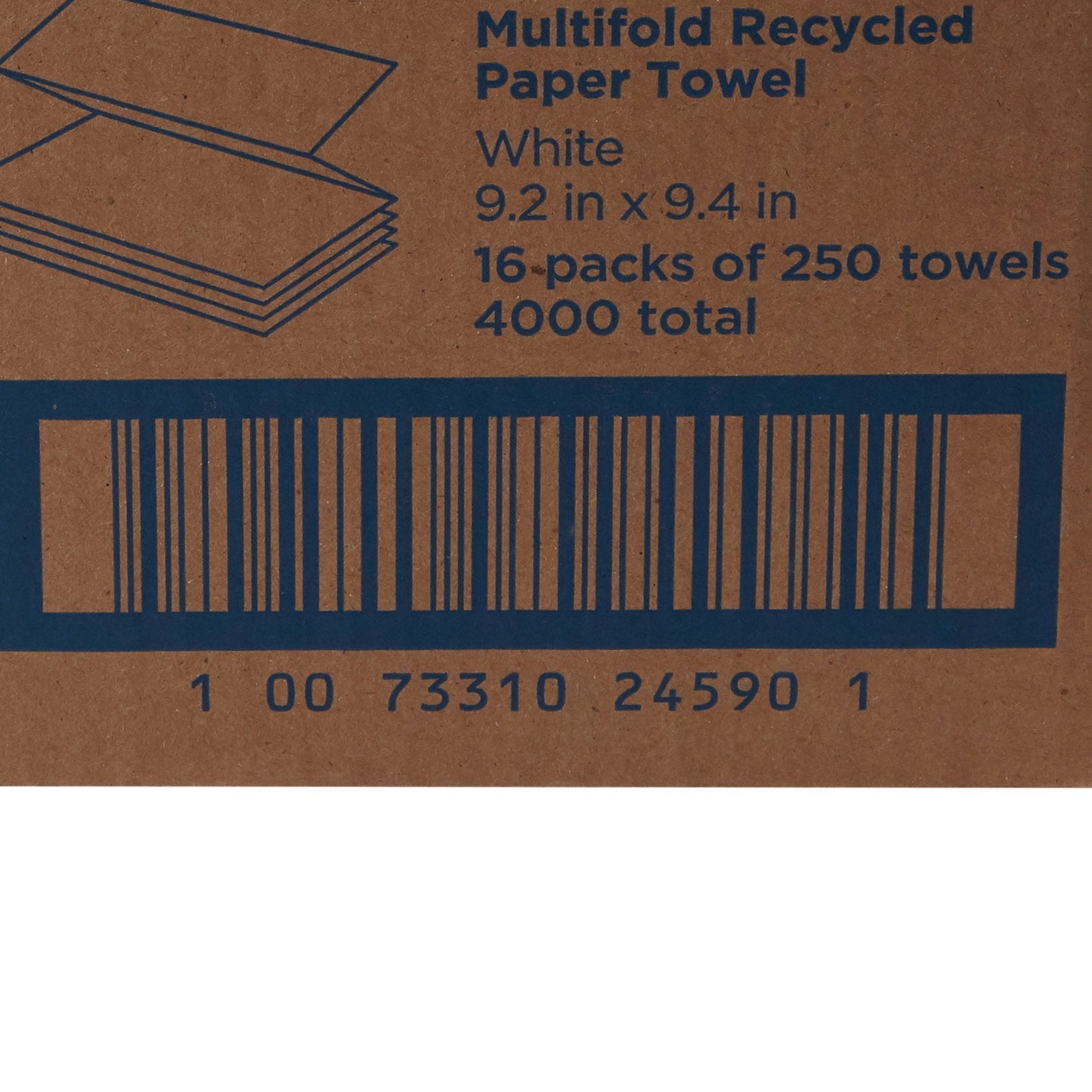 Pacific Blue Basic™ Recycled Multi-Fold Paper Towel, 250 Sheets per Pack 24590