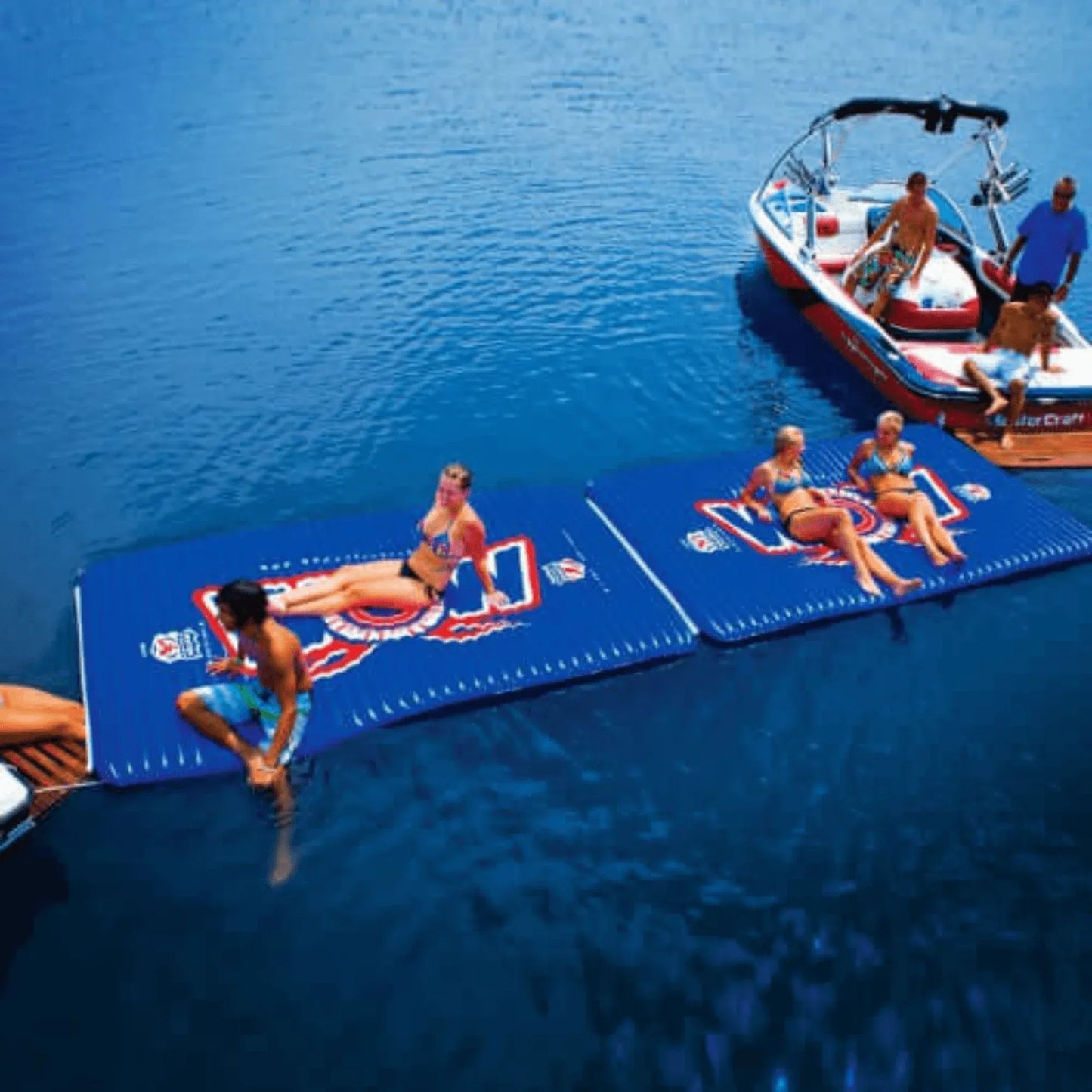 WOW Watersports Floating Water Walkway For The Pool Or Lake Blue