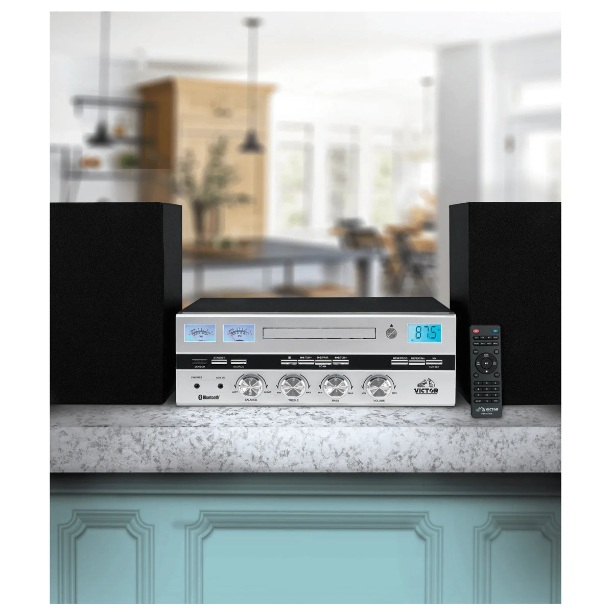 Victor Milwaukee II Desktop Bluetooth CD Stereo System