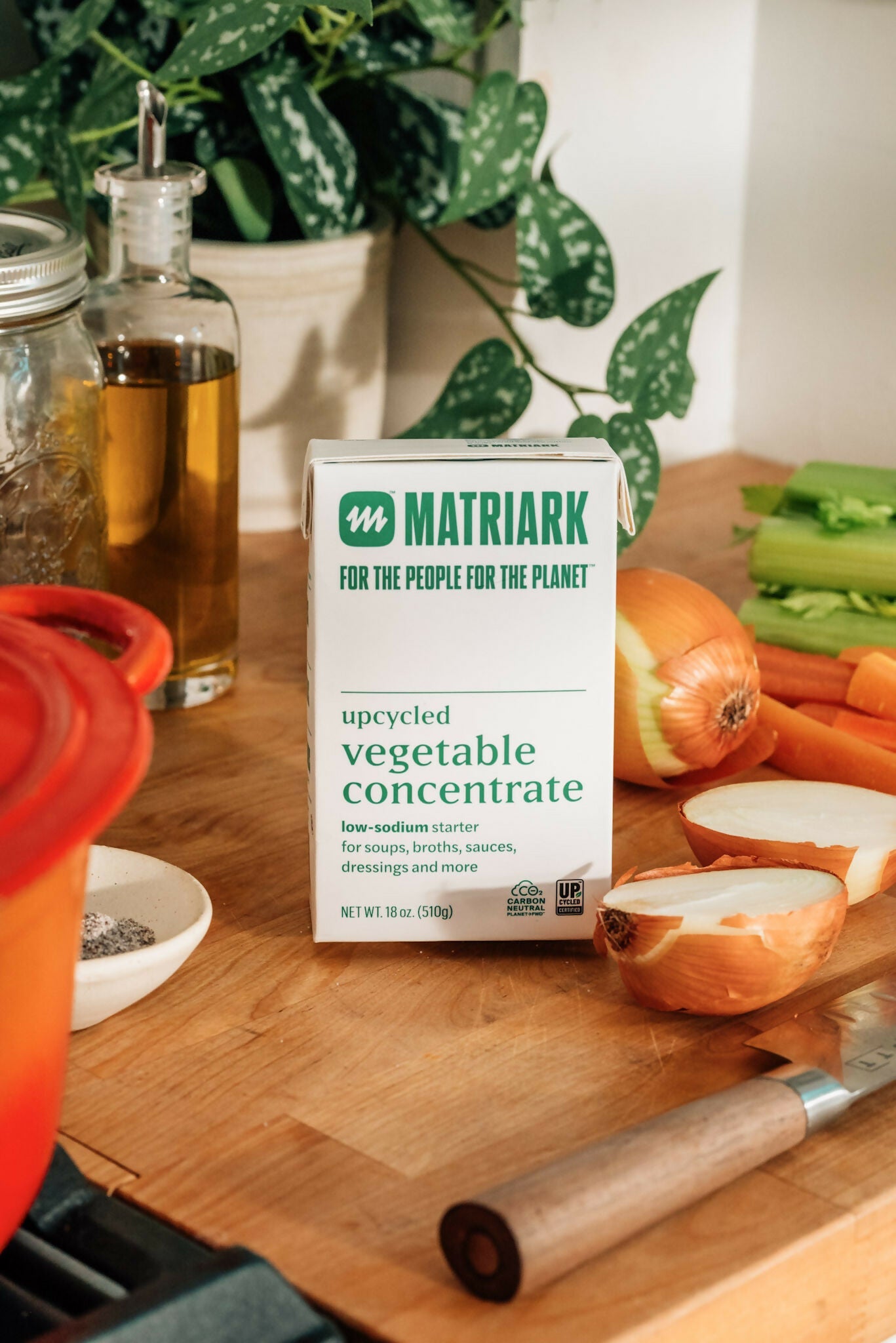 Matriark Foods Upcycled Vegetable Broth Concentrate Boxes - 36 containers x 18oz case