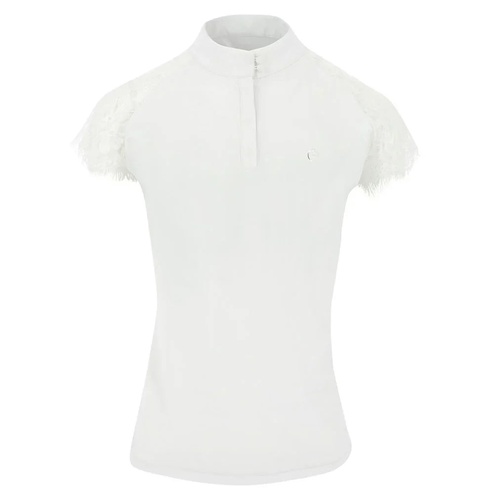 EQUITHÈME Hong Kong Show Polo – Women's Lace-Sleeve Elegance
