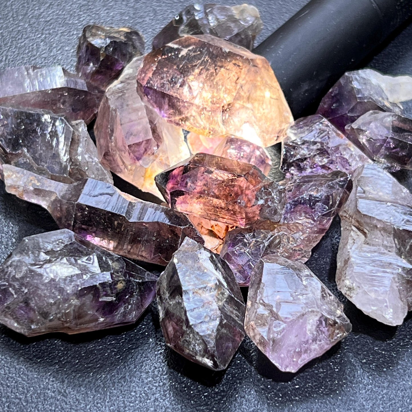 Smoky Shangaan Amethyst Points And Scepters From Zimbabwe