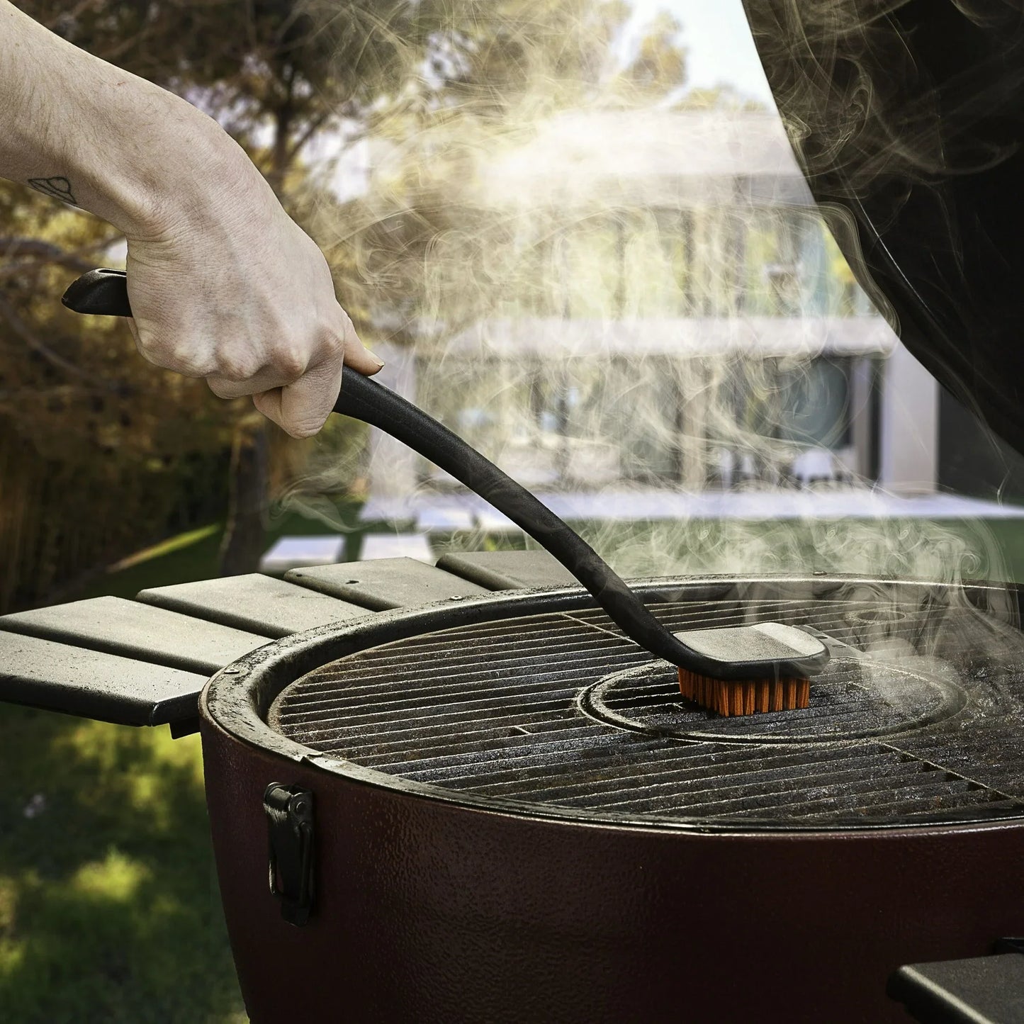 2 Pack Fire & Flavor Nylon Grill Brush for Outdoor Grill Cleaning