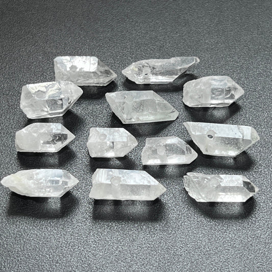 Drilled Clear Quartz Crystal Points (2mm Hole) Wholesale Pendant Beads