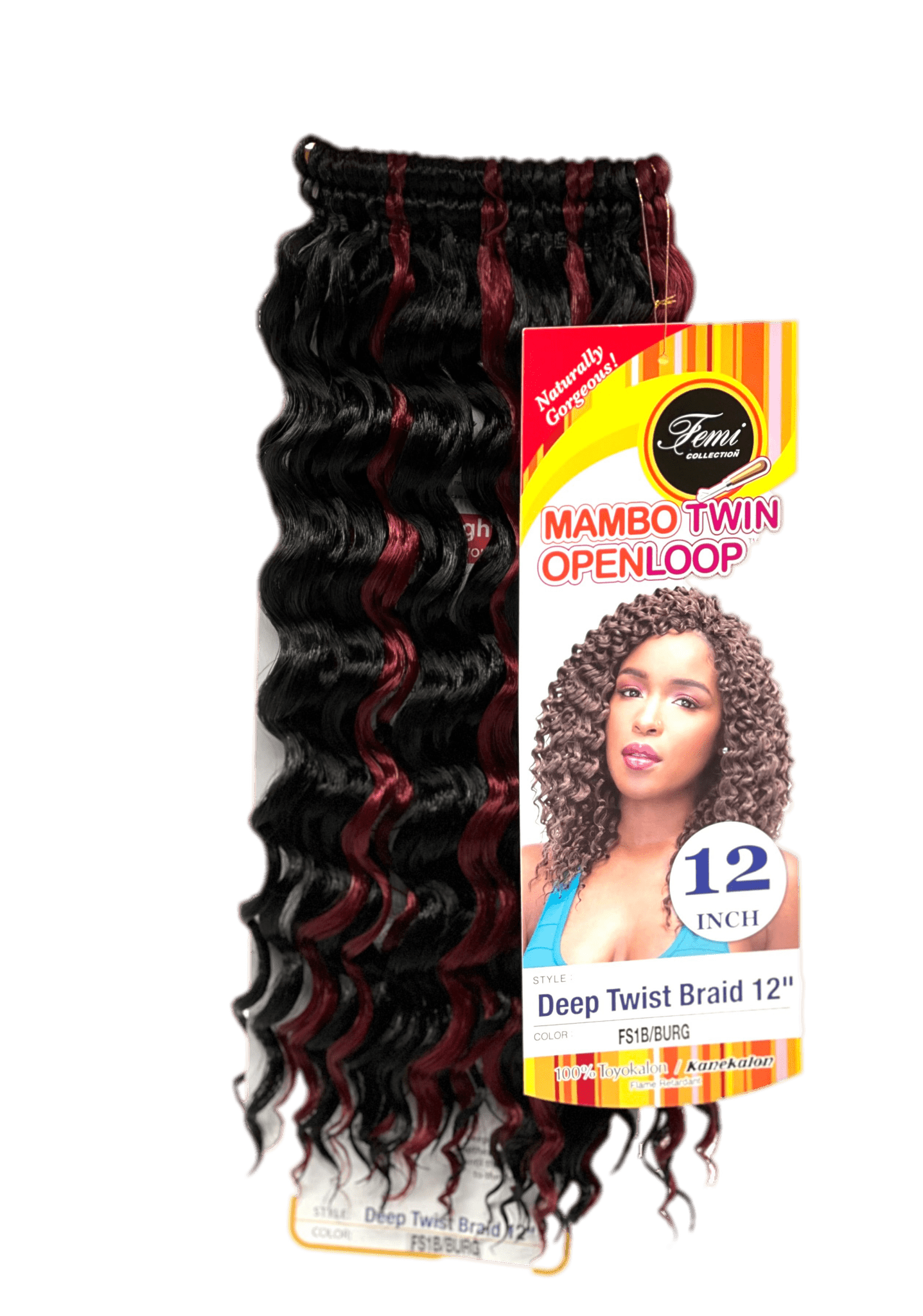 FEMI Collection Mambo Twin Open Loop Deep Twist Braid 12''