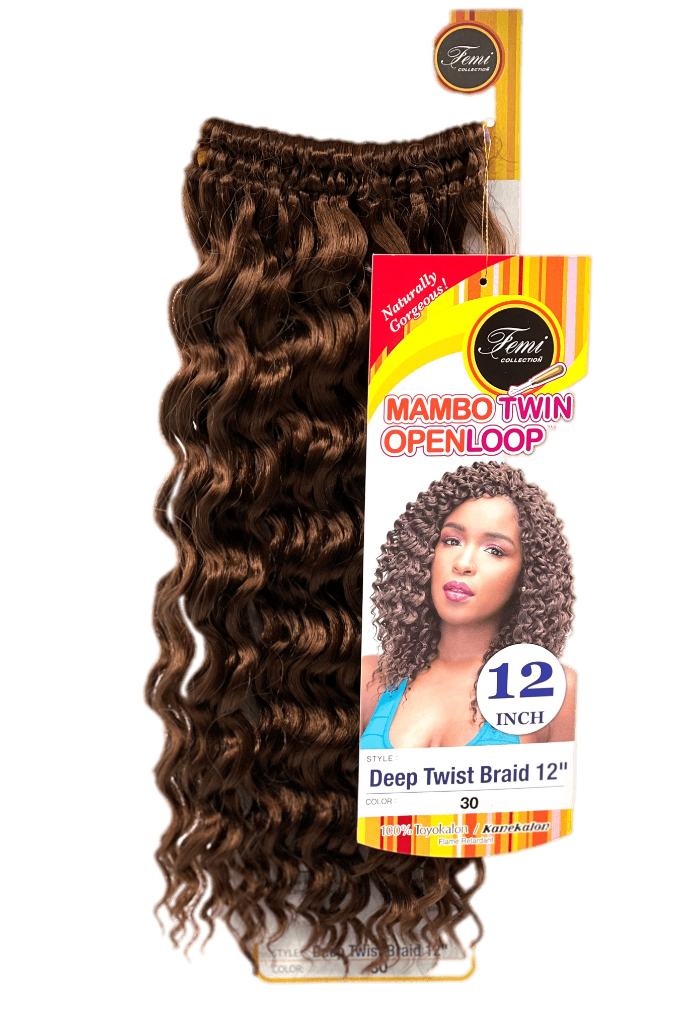 FEMI Collection Mambo Twin Open Loop Deep Twist Braid 12''