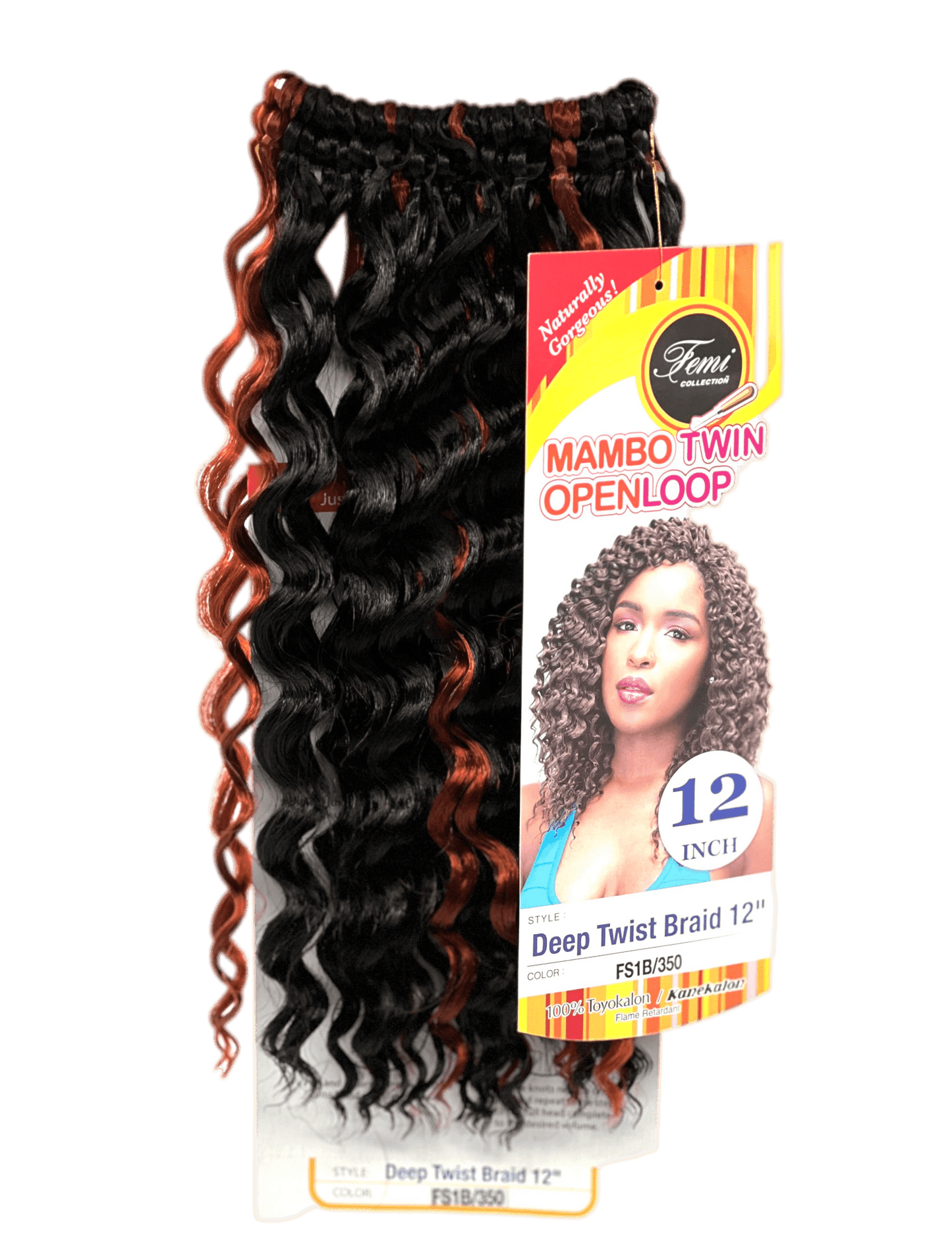 FEMI Collection Mambo Twin Open Loop Deep Twist Braid 12''
