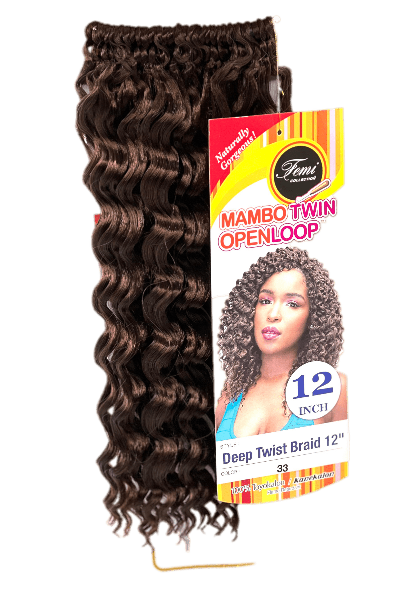 FEMI Collection Mambo Twin Open Loop Deep Twist Braid 12''