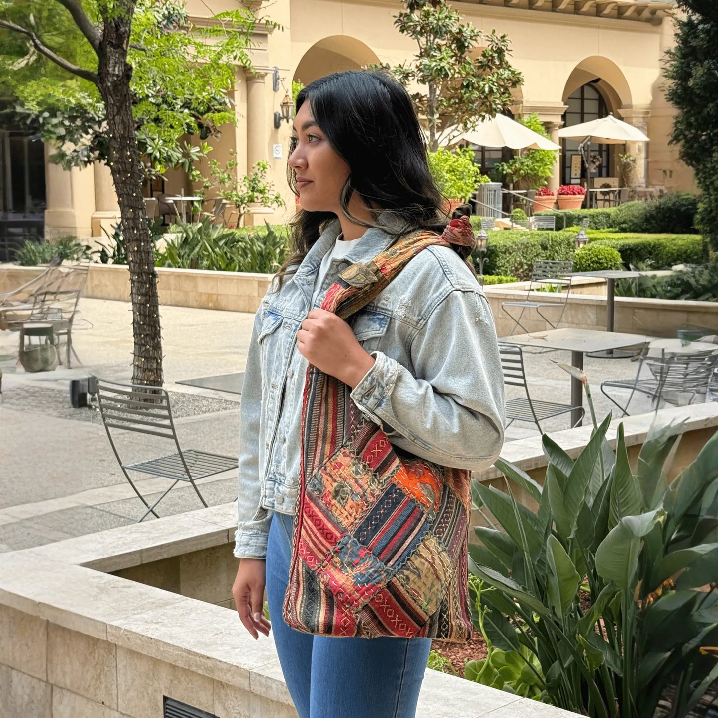Kathmandu Collection Quilted Patchwork Hobo Bag