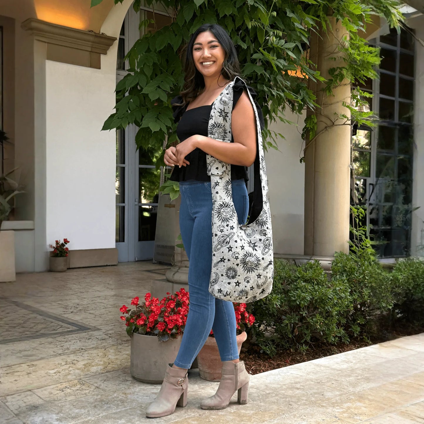 Kathmandu Collection Celestial Print Hobo Bag