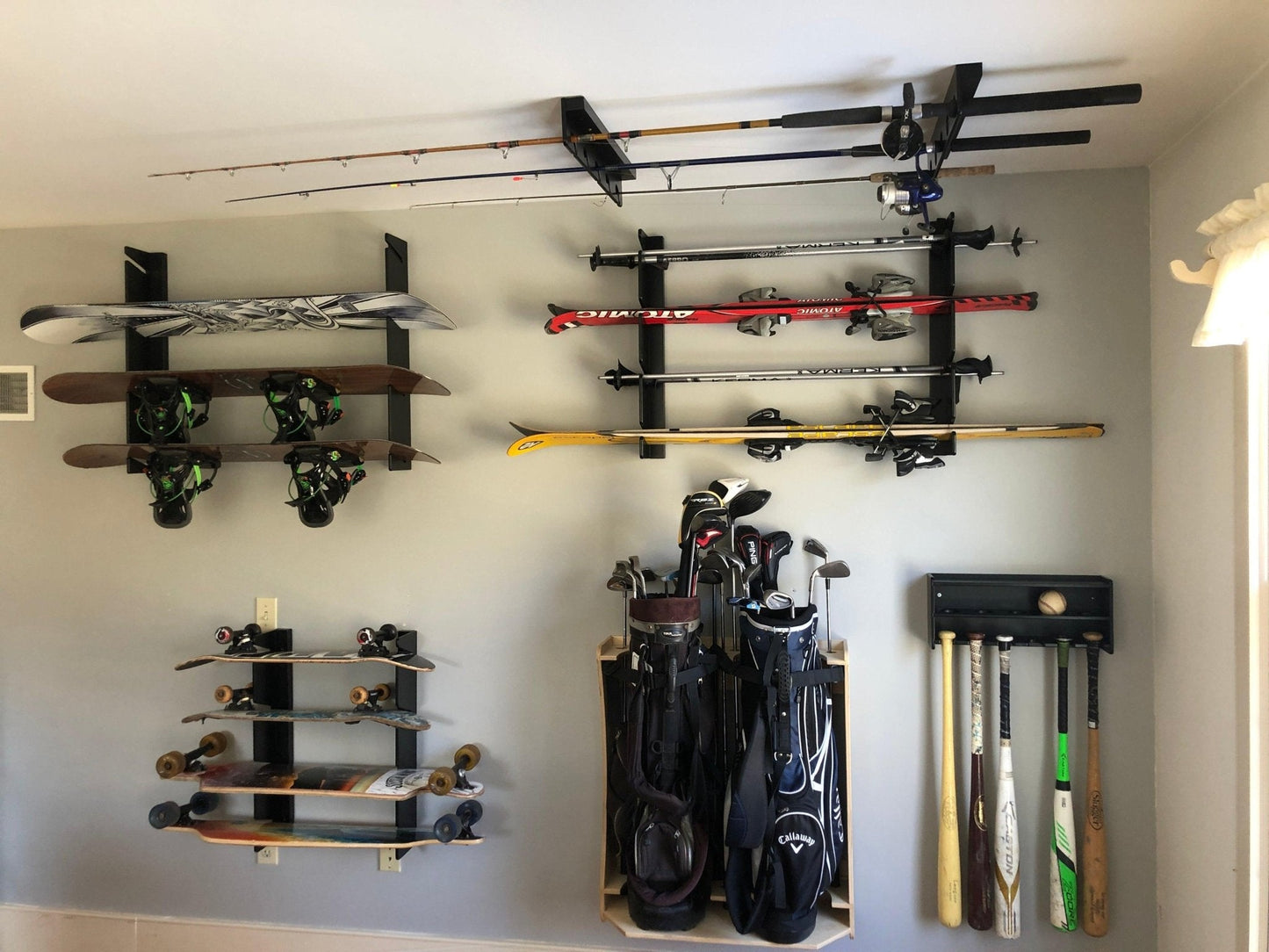 Fishing Rod Rack, Fishing Rod Storage, Garage Storage