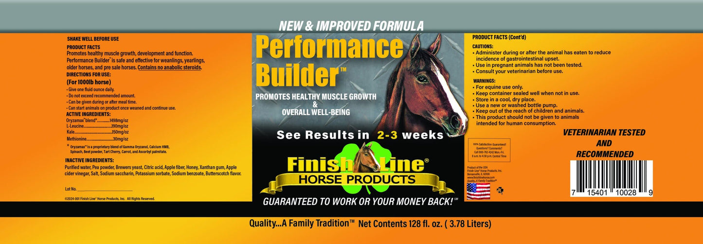 Finish Line: PERFORMANCE BUILDER™ SUPPLEMENT 1498 MG/OZ ORYZAMAX BLEND - 5 GAL