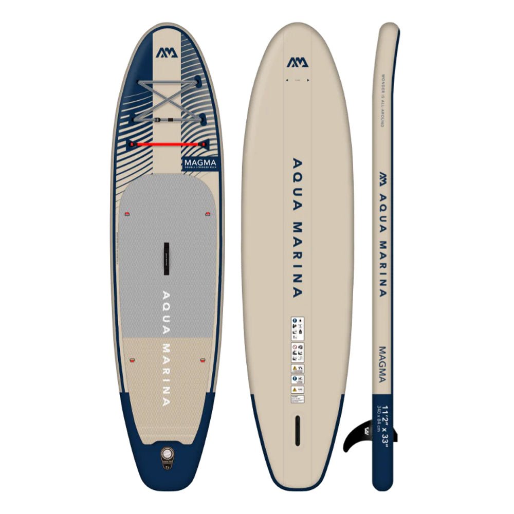 Aqua Marina Magma BT-23MAP All-Around Inflatable SUP With Carbon Hybrid Paddle, 11FT (SAK35791)