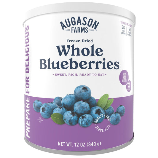 Freeze Dried Whole Blueberries Can, 26 Servings