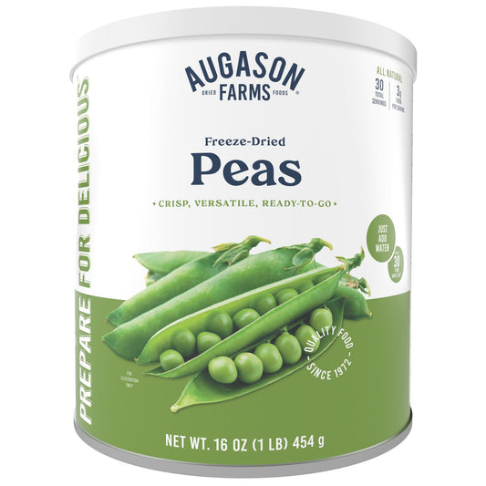 Freeze Dried Peas Can, 30 Servings