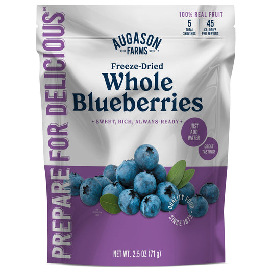 Freeze Dried Whole Blueberries Pouch, 5 Servings