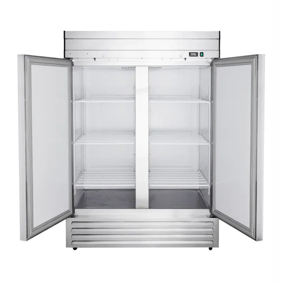 Genkraft GST - 49 BRG Double Glass Door - Refrigerator - Freezeandfry.com - Little Red General Store