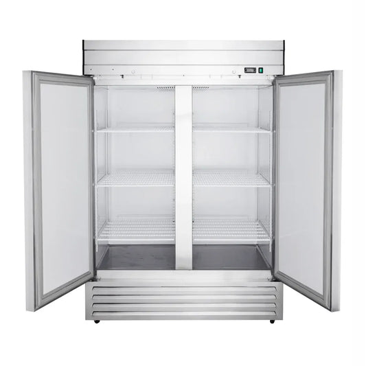 Genkraft GST - 49 BRG Double Glass Door - Refrigerator - Freezeandfry.com - Little Red General Store