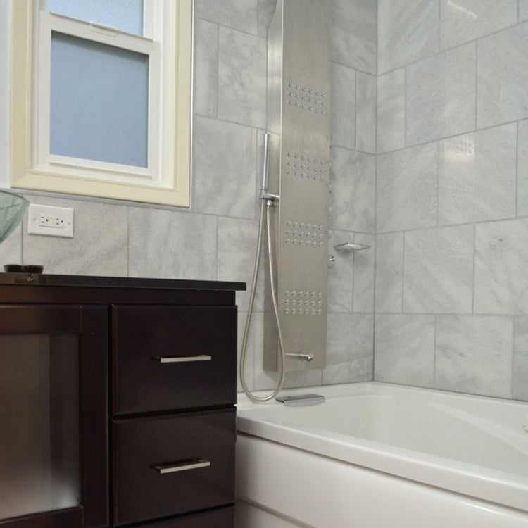 Fume Gray Marble Floor and Wall Tile - Livfloors Collection