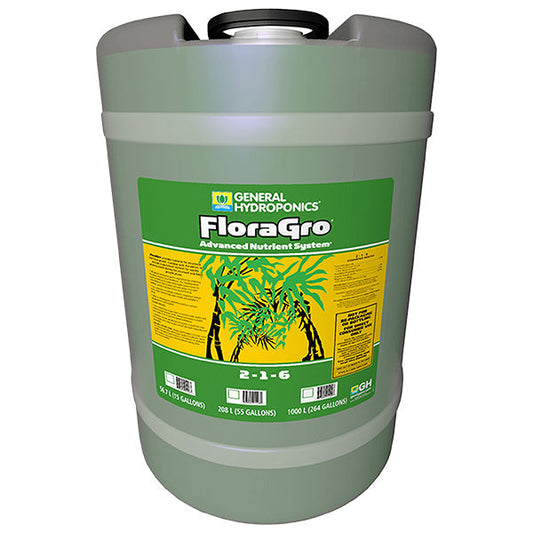 General Hydroponics®, FloraGro®, 2-1-6, FloraSeries® Advanced Nutrient System (15 Gallon)