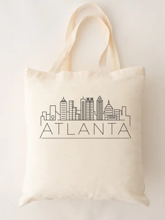 Atlanta Skyline Cotton Canvas Tote - Georgia Crafted - Little Red General Store