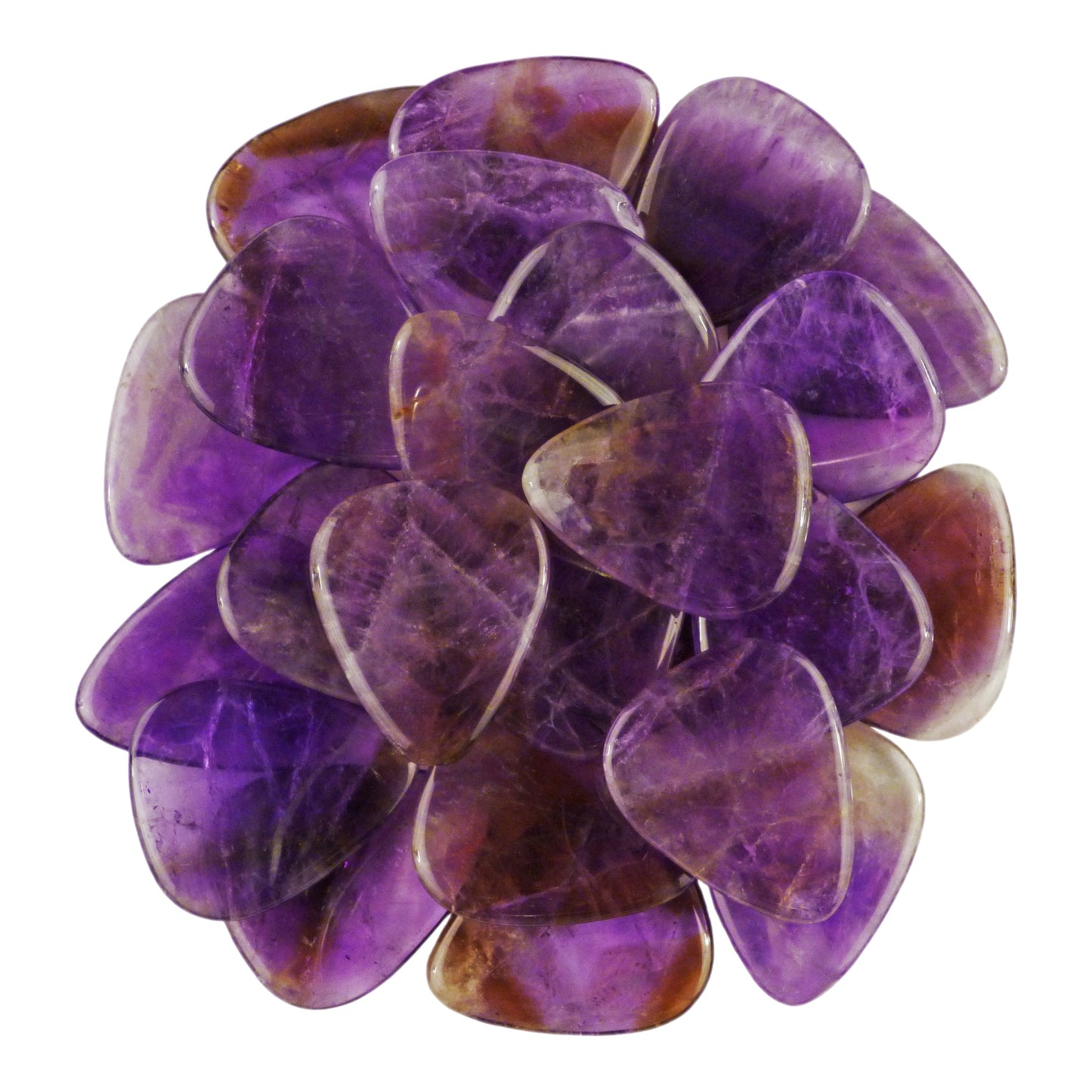 Amethyst Stone Guitar Or Bass Pick - 3.0 mm Ultra Heavy Gauge - 351 Shape - Specialty Handmade Gemstone Exotic Plectrum
