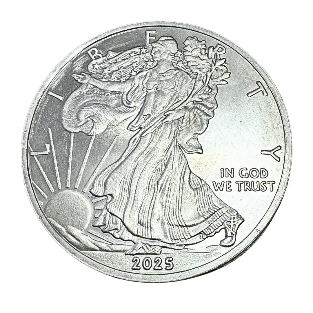 2025 1 Ounce OZ 999 Fine Solid USA American Liberty Eagle Coin Titanium Precious Metal Ingot Bullion Ti Element Chemistry Proof Mint Coin