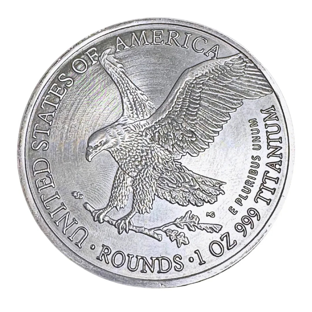 2025 1 Ounce OZ 999 Fine Solid USA American Liberty Eagle Coin Titanium Precious Metal Ingot Bullion Ti Element Chemistry Proof Mint Coin