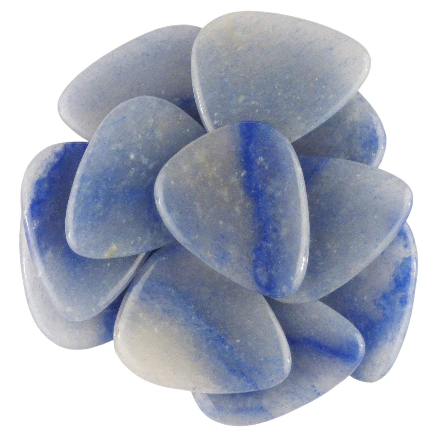 Blue Aventurine Stone Guitar Or Bass Pick - 3.0 mm Ultra Heavy Gauge - 351 Shape - Specialty Handmade Gemstone Exotic Plectrum