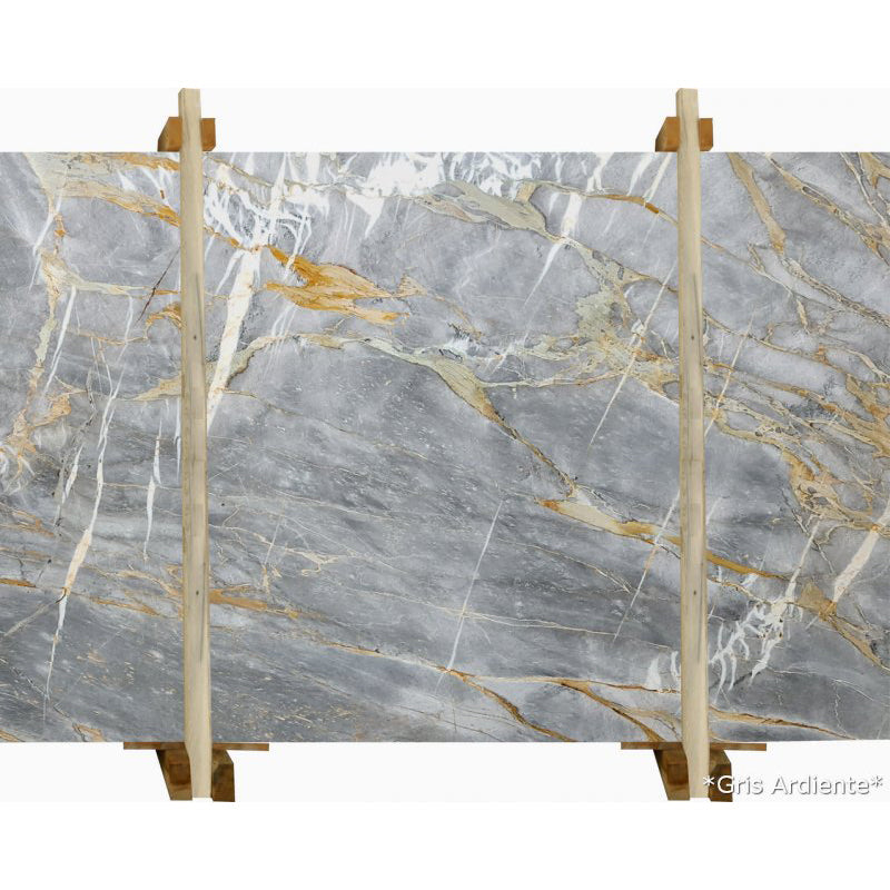 Gris Ardiente Gray Bookmatching Marble Slabs Polished - Full Truckload
