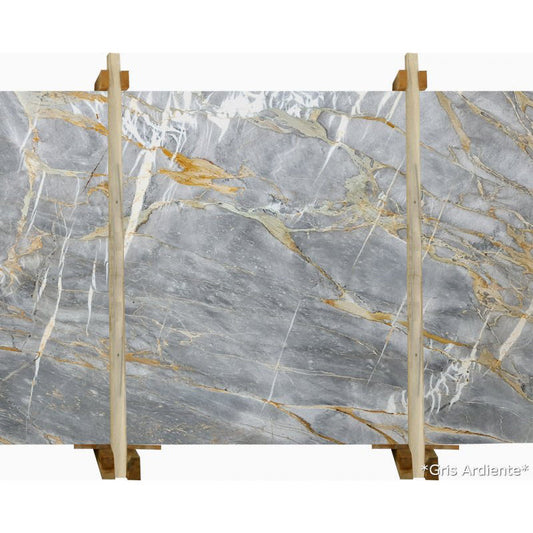 Gris Ardiente Gray Bookmatching Marble Slabs Polished - Full Truckload