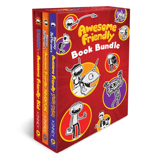 Awesome Friendly 3-Book Hardcover Gift Set: Diary of an Awesome Friendly Kid, Rowley Jefferson's Awesome Friendly Adventure, and Rowley Jefferson's Aw