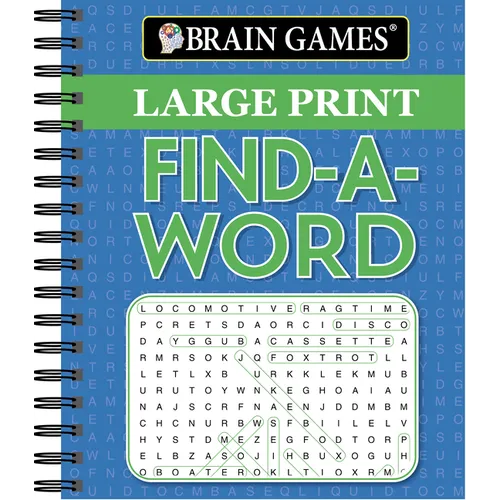 Brain Games - Large Print Find a Word - Spiral