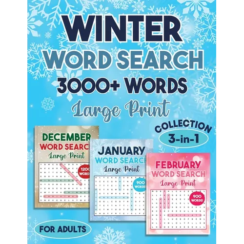 Winter Word Search 3000 + Words Puzzle Book Large Print