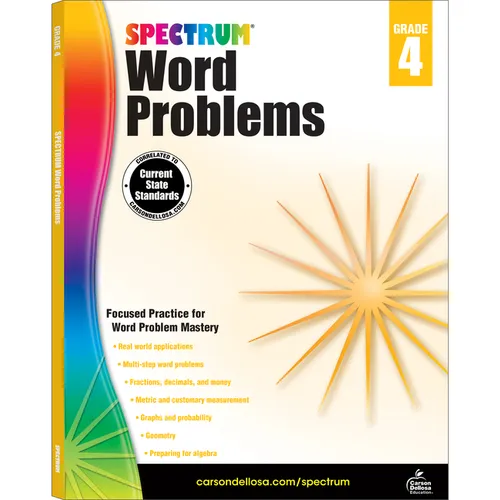 Word Problems, Grade 4: Volume 77