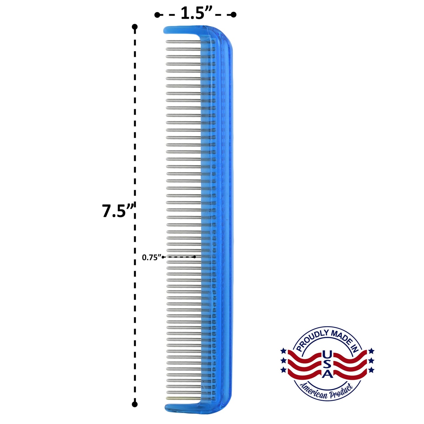 Dual - Spaced Vanity Comb with Stainless - Steel Rotating Teeth. Best Seller! - Hair Doctor Products - Little Red General Store