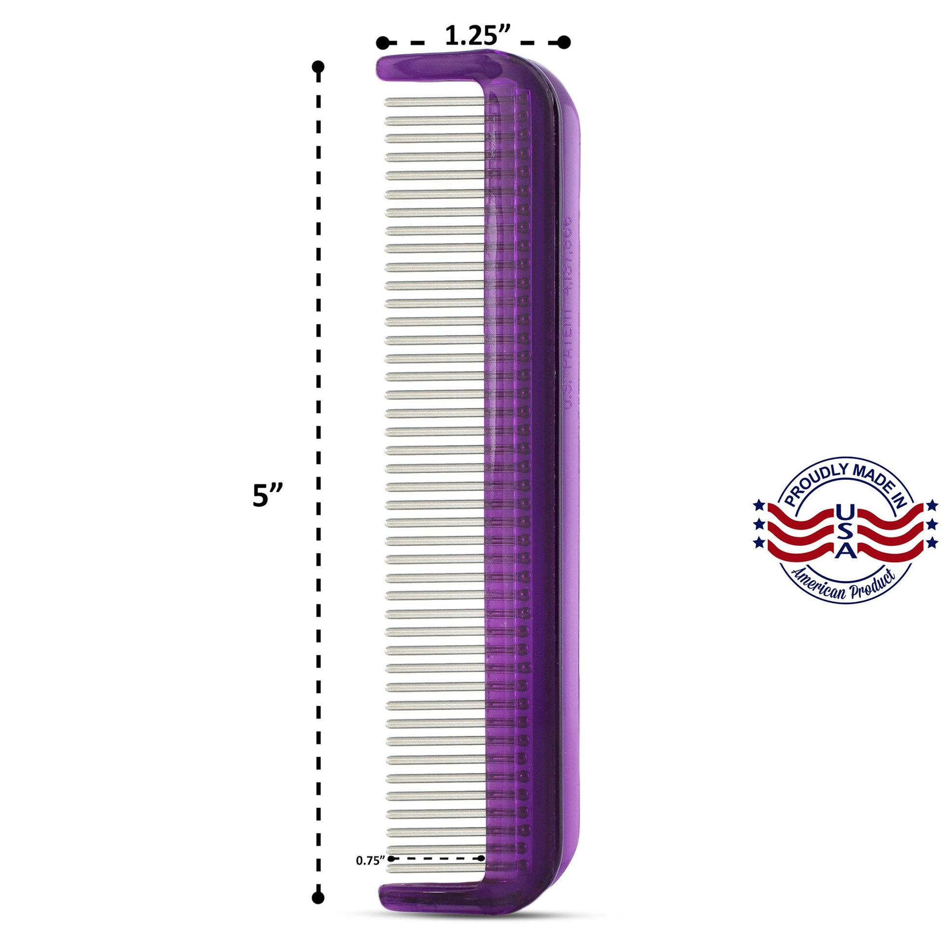 Pocket Comb with Narrow - Spaced rotating Pins Reduces Hair Damage - Hair Doctor Products - Little Red General Store
