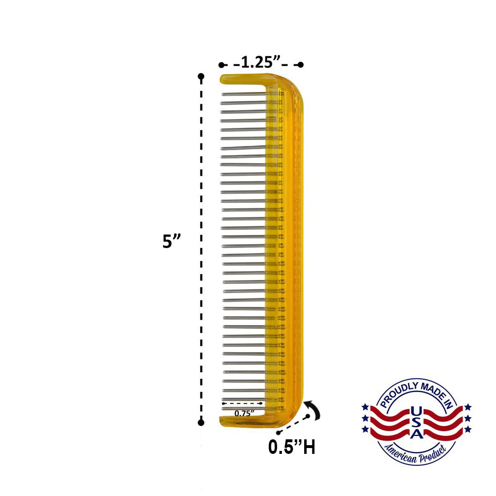 Pocket Comb with Stainless - Steel Rotating Pins Reduces Hair Damage - Hair Doctor Products - Little Red General Store