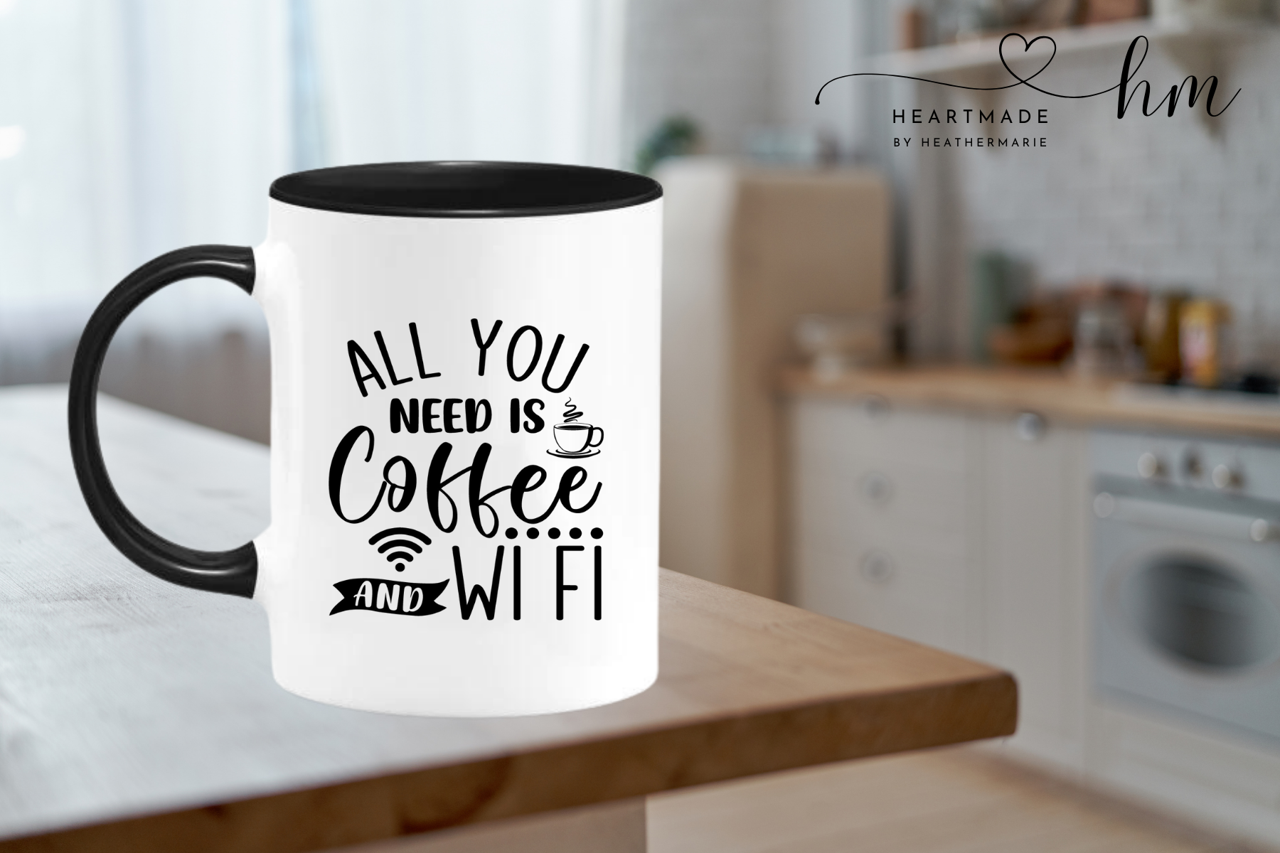 Coffee and Wifi Mug - Heartmade by Heather Marie - Little Red General Store