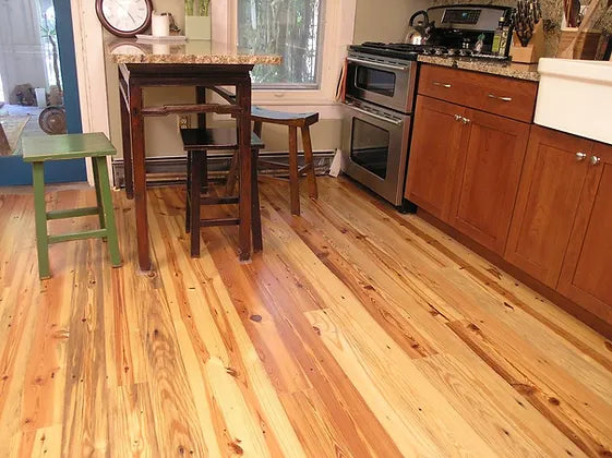 Unfinished solid Classic Heart Pine 3/4" x 5 1/8" $ 4.50 s/ft  + Freight