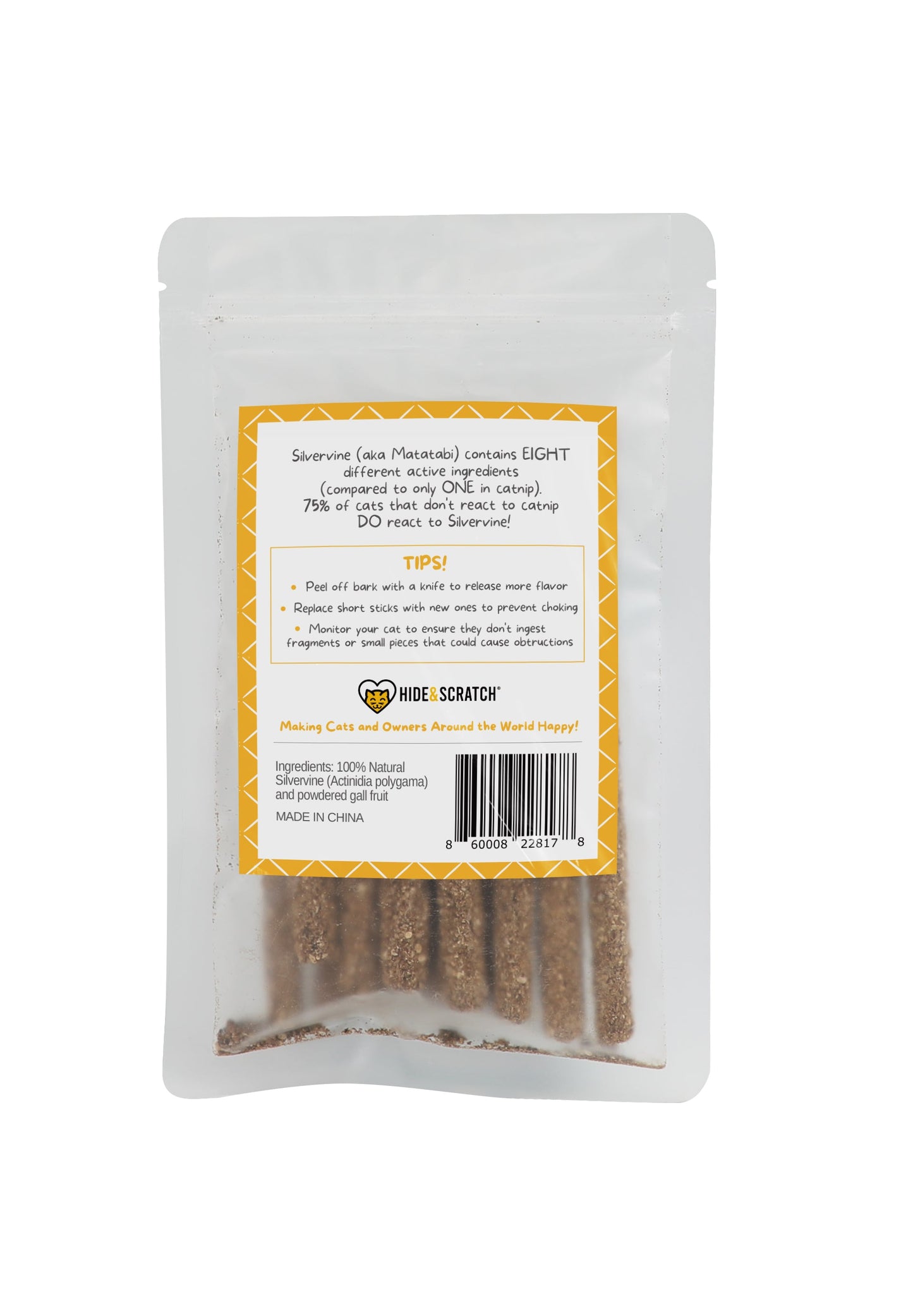 Premium Silvervine Sticks with Gall Fruit Powder (12 ct) - Hide & Scratch - Little Red General Store