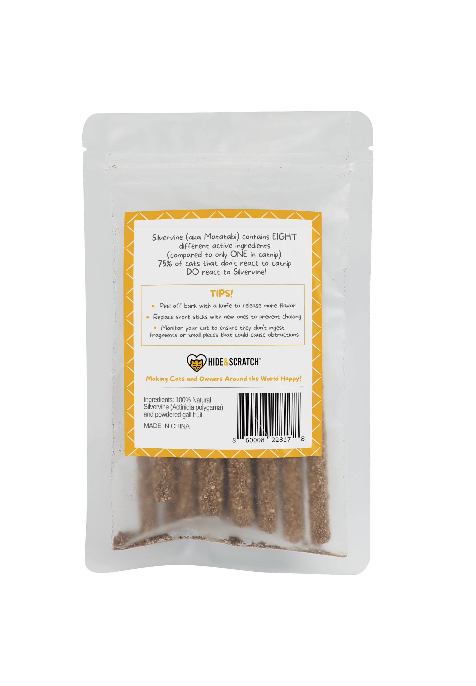 Premium Silvervine Sticks with Gall Fruit Powder (12 ct) - Hide & Scratch - Little Red General Store